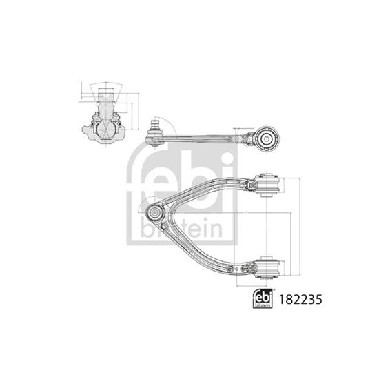 Febi ControlTrailing Arm wheel suspension 182235