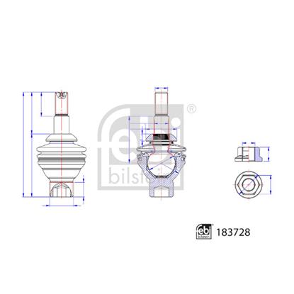 Febi Suspension Ball Joint 183728