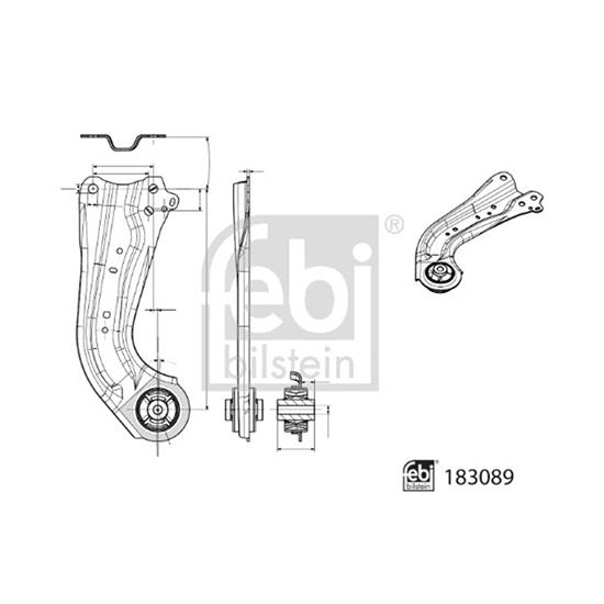 Febi ControlTrailing Arm wheel suspension 183089