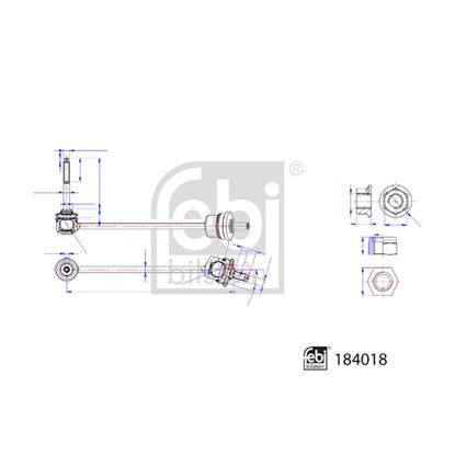 Febi LinkCoupling Rod stabiliser bar 184018