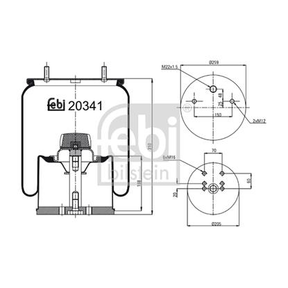 Febi Air Suspension Boot Gaiter Bellow 20341