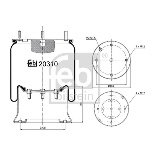 Febi Air Suspension Boot Gaiter Bellow 20310