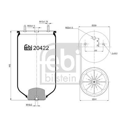 Febi Air Suspension Boot Gaiter Bellow 20422