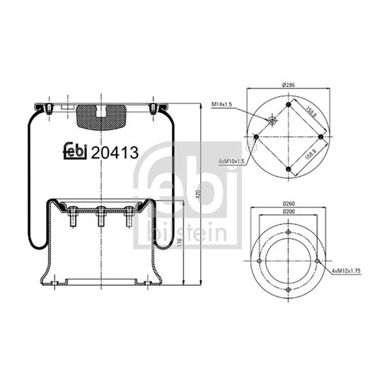 Febi Air Suspension Boot Gaiter Bellow 20413