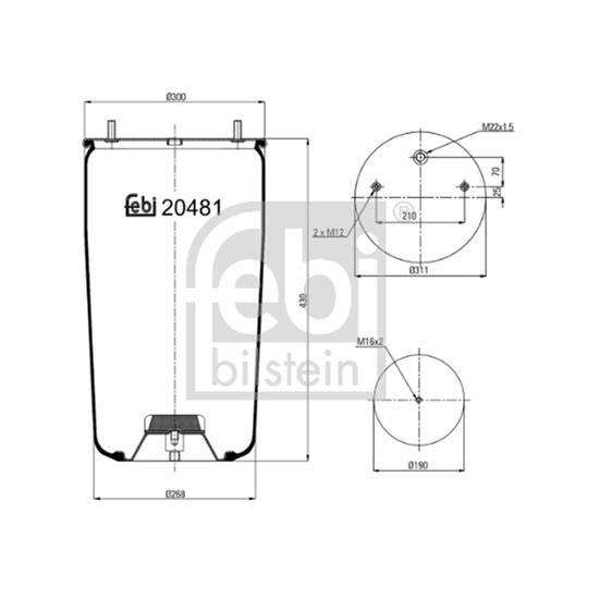 Febi Air Suspension Boot Gaiter Bellow 20481