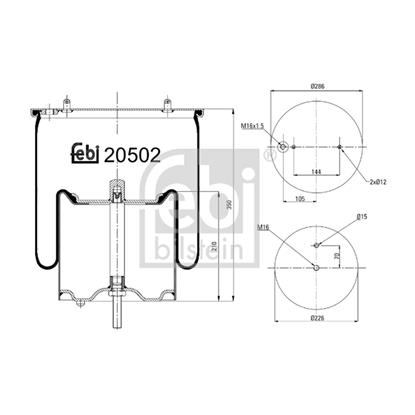 Febi Air Suspension Boot Gaiter Bellow 20502