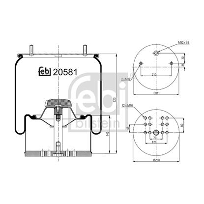 Febi Air Suspension Boot Gaiter Bellow 20581