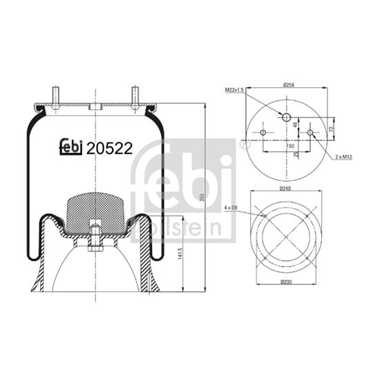 Febi Air Suspension Boot Gaiter Bellow 20522