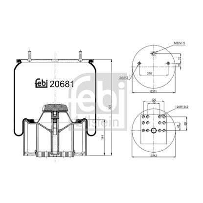 Febi Air Suspension Boot Gaiter Bellow 20681