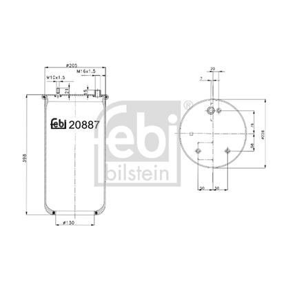 Febi Air Suspension Boot Gaiter Bellow 20887