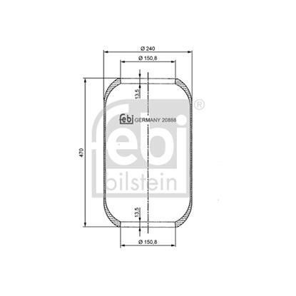 Febi Air Suspension Boot Gaiter Bellow 20888