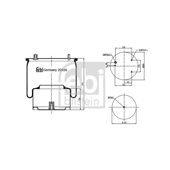 Febi Air Suspension Boot Gaiter Bellow 20836