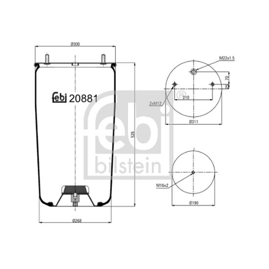 Febi Air Suspension Boot Gaiter Bellow 20881