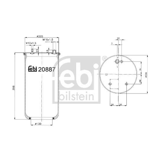 Febi Air Suspension Boot Gaiter Bellow 20887