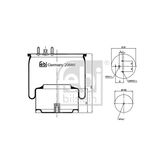 Febi Air Suspension Boot Gaiter Bellow 20889