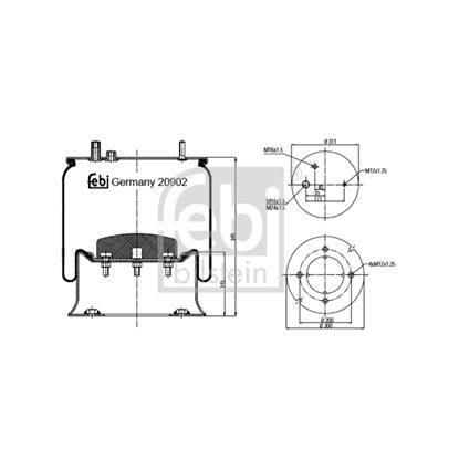 Febi Air Suspension Boot Gaiter Bellow 20902