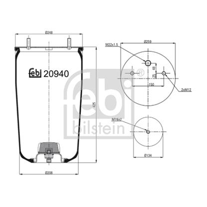 Febi Air Suspension Boot Gaiter Bellow 20940