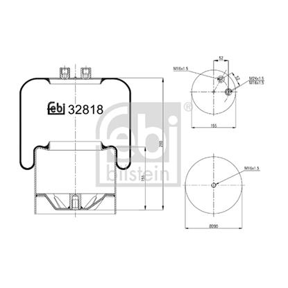 Febi Air Suspension Boot Gaiter Bellow 32818