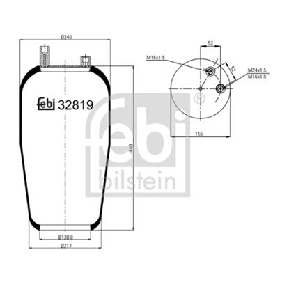 Febi Air Suspension Boot Gaiter Bellow 32819