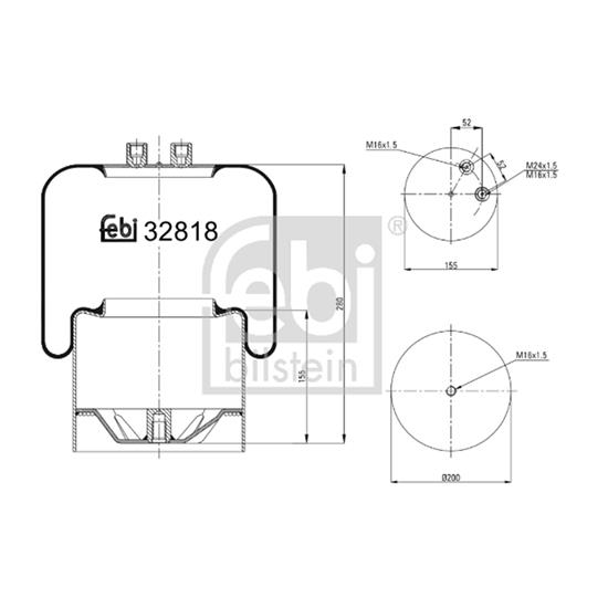 Febi Air Suspension Boot Gaiter Bellow 32818