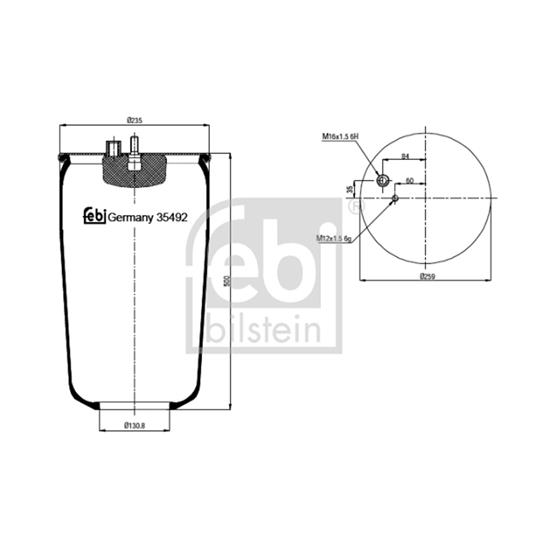 Febi Air Suspension Boot Gaiter Bellow 35492