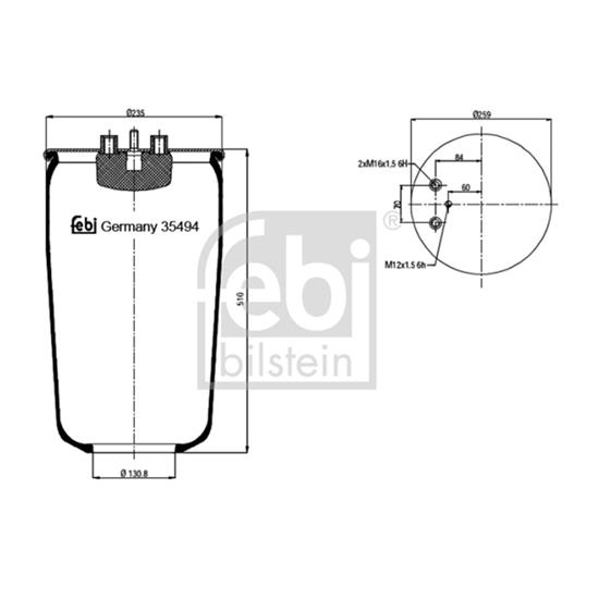 Febi Bellow air suspension 35494