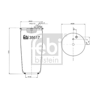 Febi Air Suspension Boot Gaiter Bellow 35617