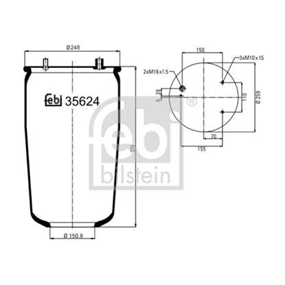 Febi Air Suspension Boot Gaiter Bellow 35624