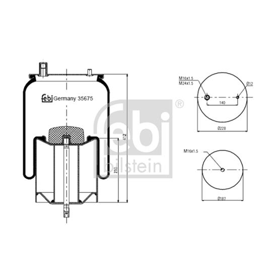 Febi Air Suspension Boot Gaiter Bellow 35675