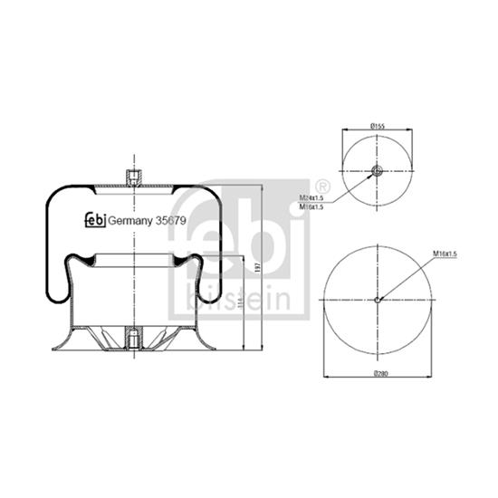 Febi Air Suspension Boot Gaiter Bellow 35679