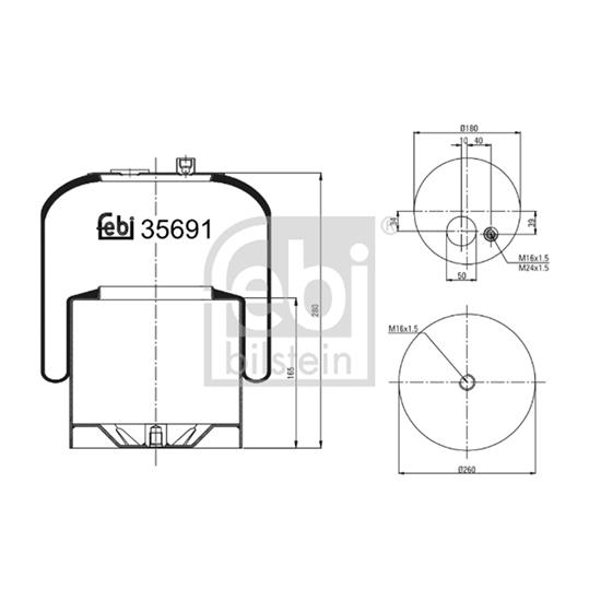 Febi Air Suspension Boot Gaiter Bellow 35691