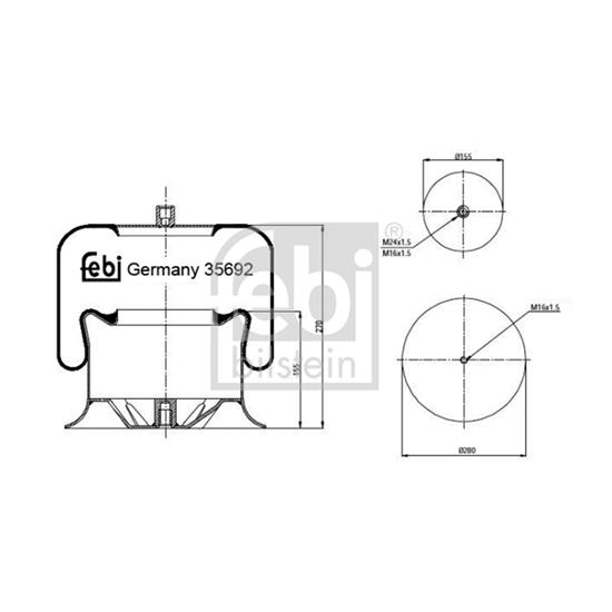 Febi Air Suspension Boot Gaiter Bellow 35692