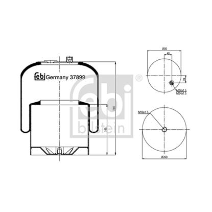 Febi Air Suspension Boot Gaiter Bellow 37899