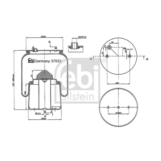 Febi Air Suspension Boot Gaiter Bellow 37933