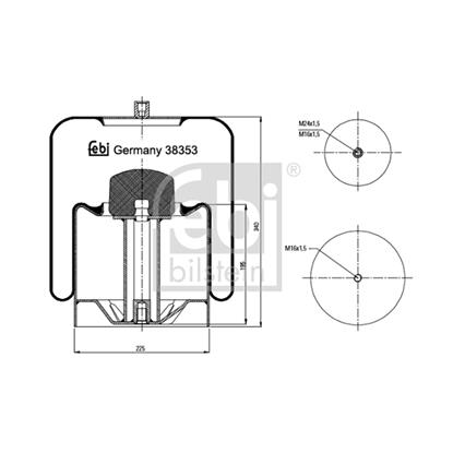 Febi Air Suspension Boot Gaiter Bellow 38353