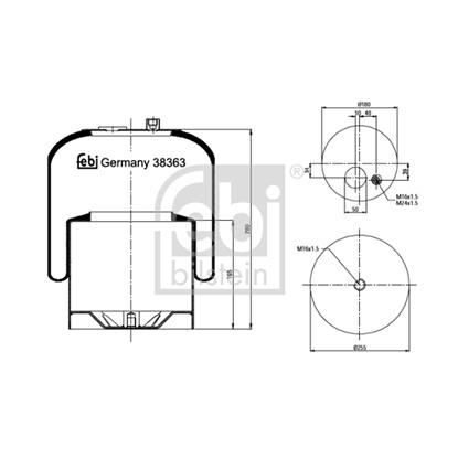 Febi Air Suspension Boot Gaiter Bellow 38363