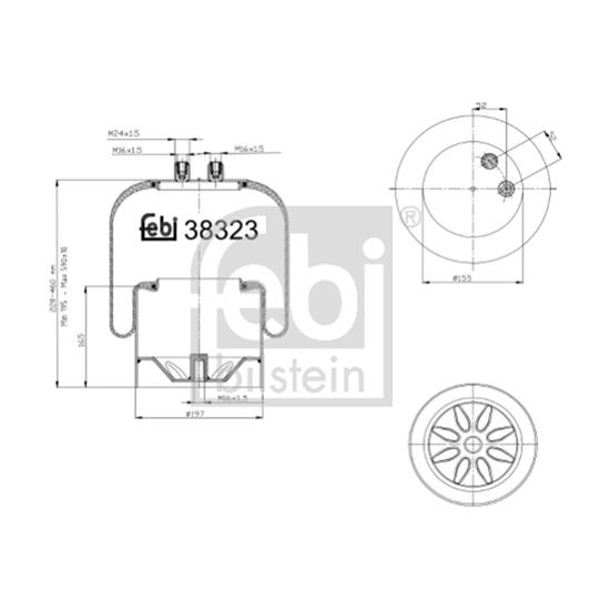 Febi Air Suspension Boot Gaiter Bellow 38323