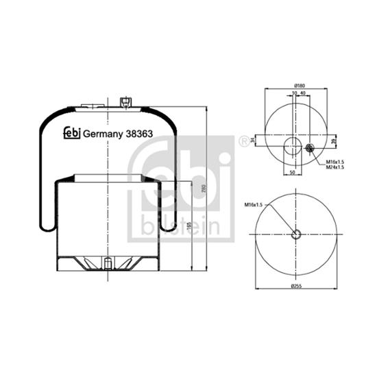 Febi Air Suspension Boot Gaiter Bellow 38363