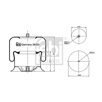 Febi Air Suspension Boot Gaiter Bellow 38453