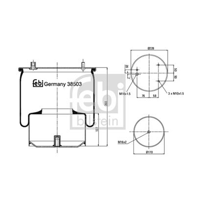 Febi Air Suspension Boot Gaiter Bellow 38503