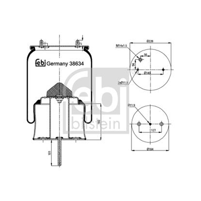 Febi Air Suspension Boot Gaiter Bellow 38634