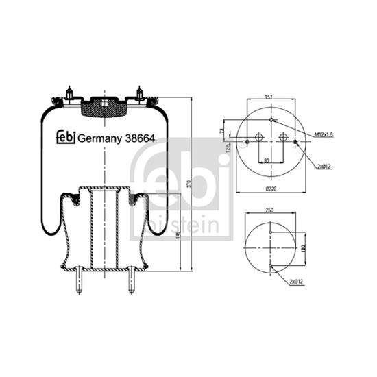 Febi Air Suspension Boot Gaiter Bellow 38664