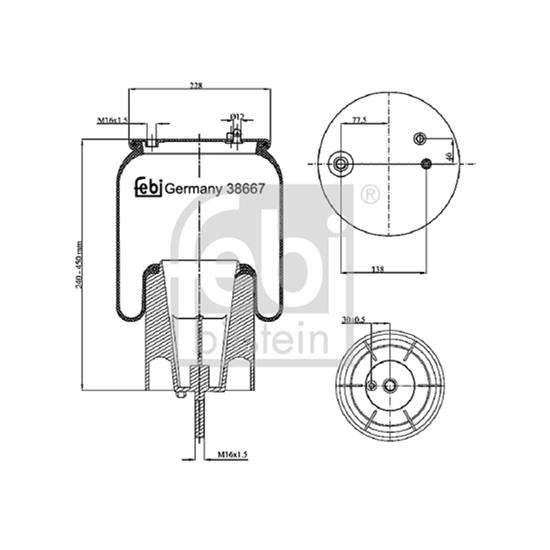 Febi Air Suspension Boot Gaiter Bellow 38667