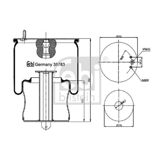 Febi Air Suspension Boot Gaiter Bellow 38783