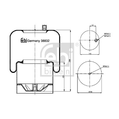 Febi Air Suspension Boot Gaiter Bellow 38832