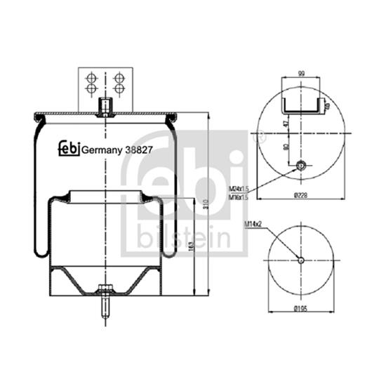 Febi Bellow air suspension 38827