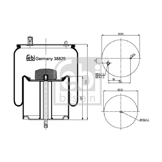 Febi Air Suspension Boot Gaiter Bellow 38829