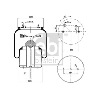 Febi Air Suspension Boot Gaiter Bellow 39022