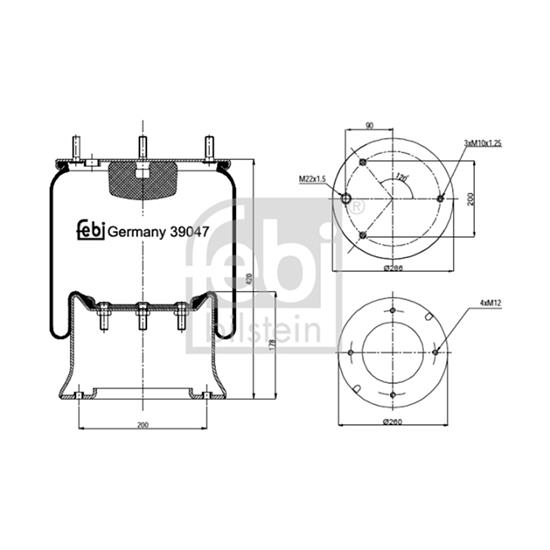 Febi Air Suspension Boot Gaiter Bellow 39047