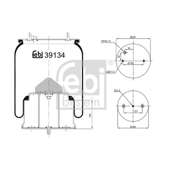 Febi Air Suspension Boot Gaiter Bellow 39134